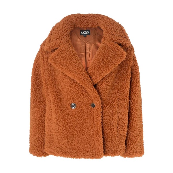 Short Teddy Coat Gertrude Brick