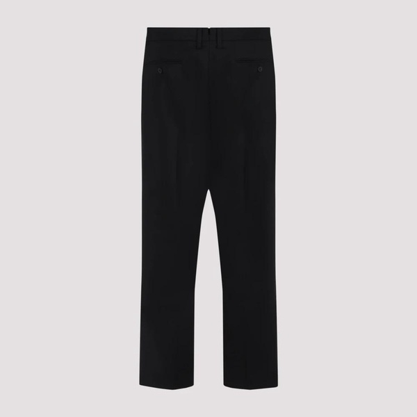 Black Wool Trousers for Men