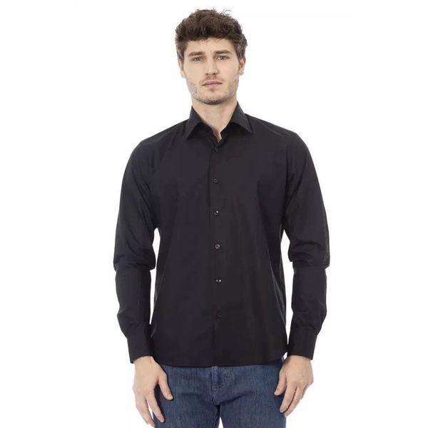 Black Italian Collar Shirt