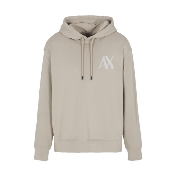 Hooded Beige Sweatshirt French Terry