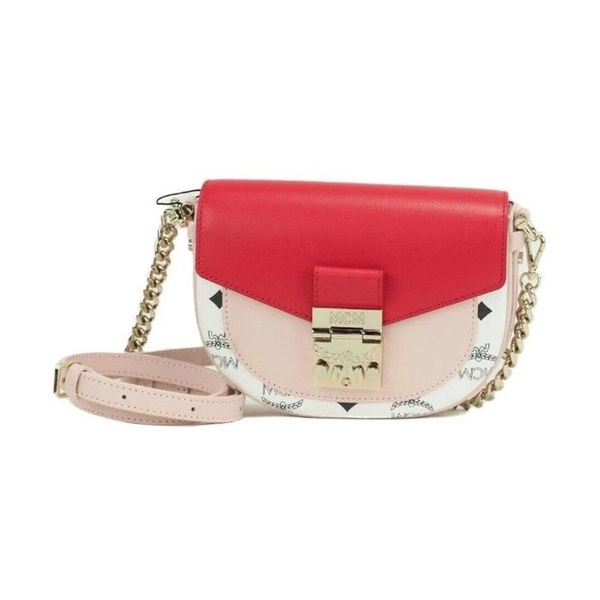 Red Leather Crossbody Belt Bag