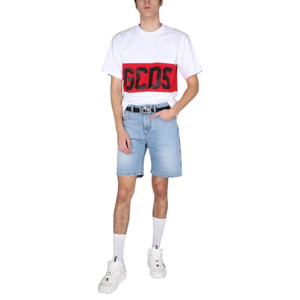 Logo Bermuda Denim Shorts Stylish Men