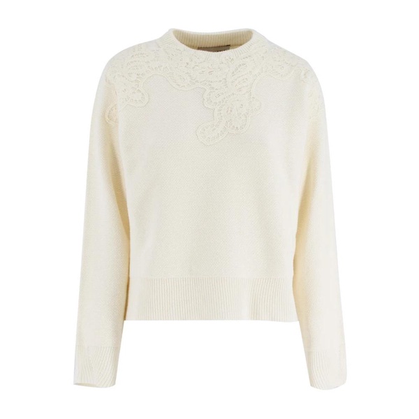 Floral Lace Wool Sweater