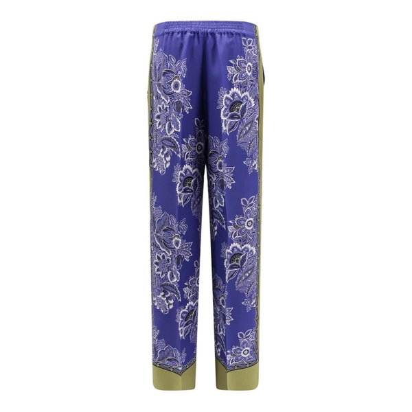 bandana-print straight-leg silk trousers