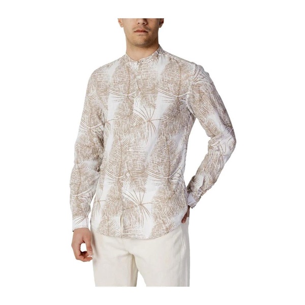 Linen Cotton Blend Long Sleeve Shirt