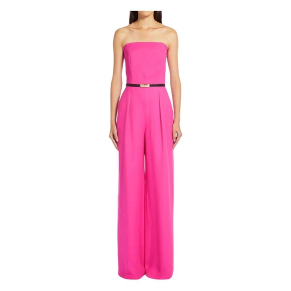 Max Mara Studio Strapless Belted Jumpsuit