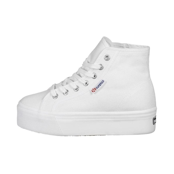 White Casual High-Top Women Sneakers