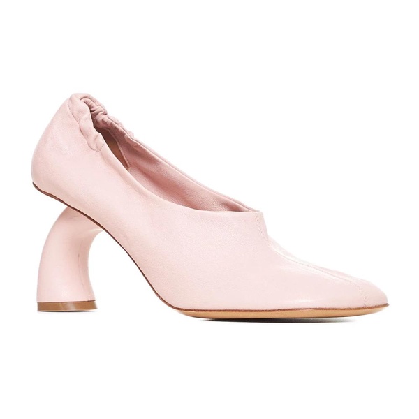 Pink Leather Pumps High Heel