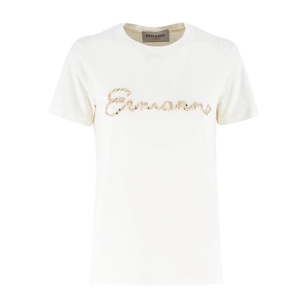 Sequin Embellished Cotton Jersey T-shirt