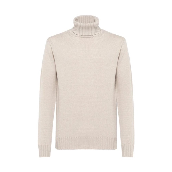 Cashmere Turtleneck Sweater with Ribbed Embroidery