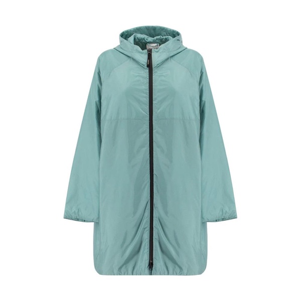 Midnight Blue Voile Crępe Jersey Parka