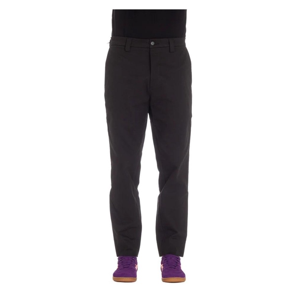 Black Baggy Chino Trousers