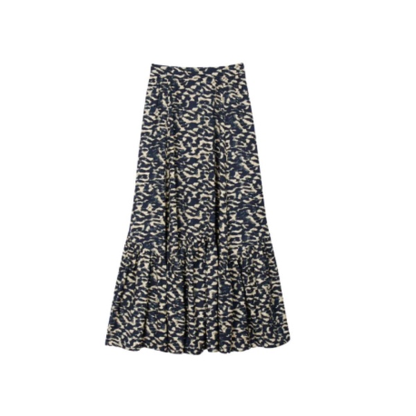 Flowy Zigzag Skirt in Ink