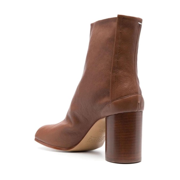 Brown Tabi Toe Ankle Boots