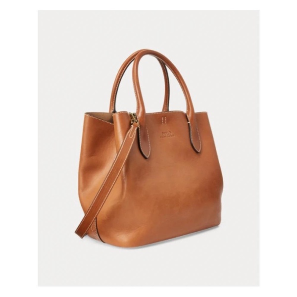 Reversible Leather Tote Bag with Zip Pocket