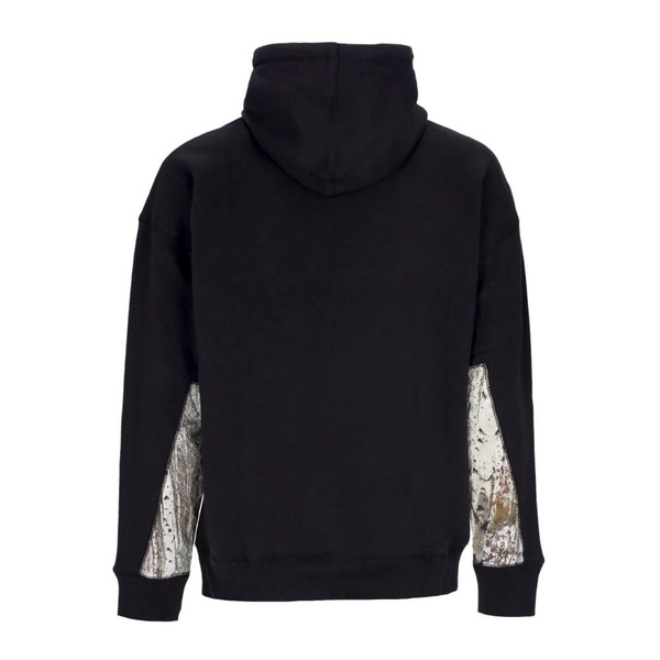 Black Hoodie with Printed Inserts