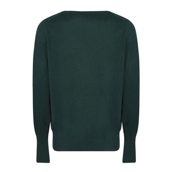 Green -Neck Cashmere Sweater