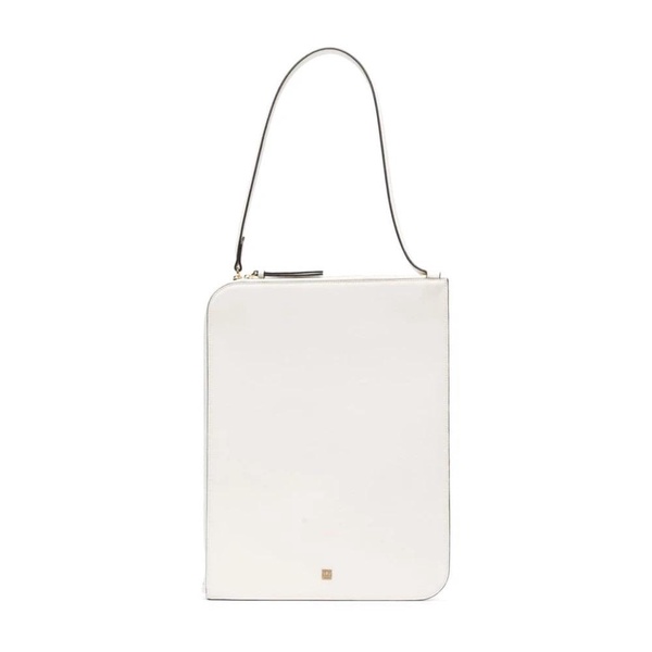 Ivory Smooth Leather Shoulder Bag