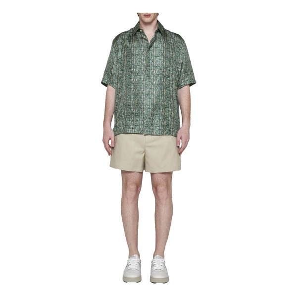 Shirt with Italian-style collar and short sleeves