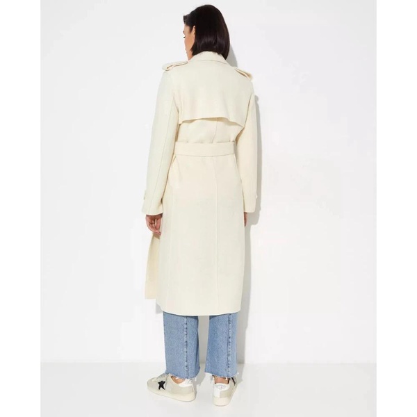 Double-Breasted Trench Coat with Slits