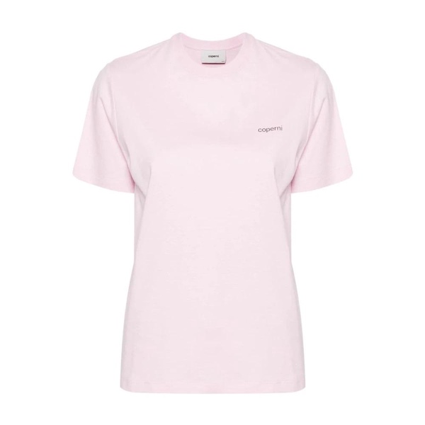 Pink Jersey Crew Neck Logo Top