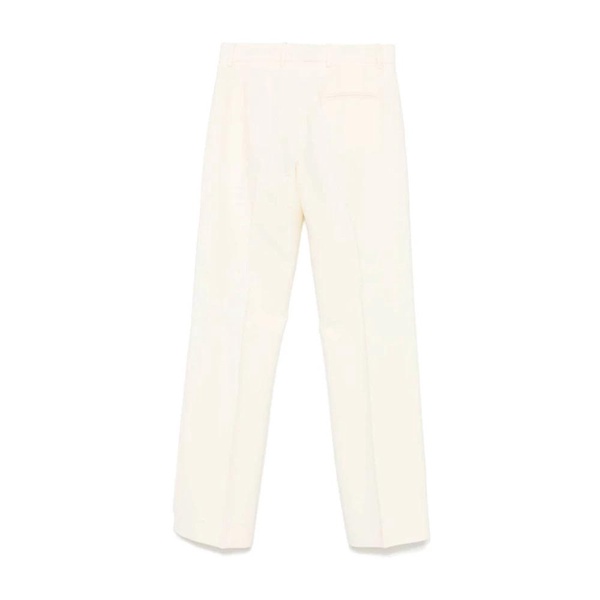 White Flared Leg Trousers