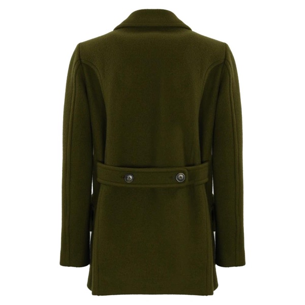 Green Wool Cashmere Short Coat