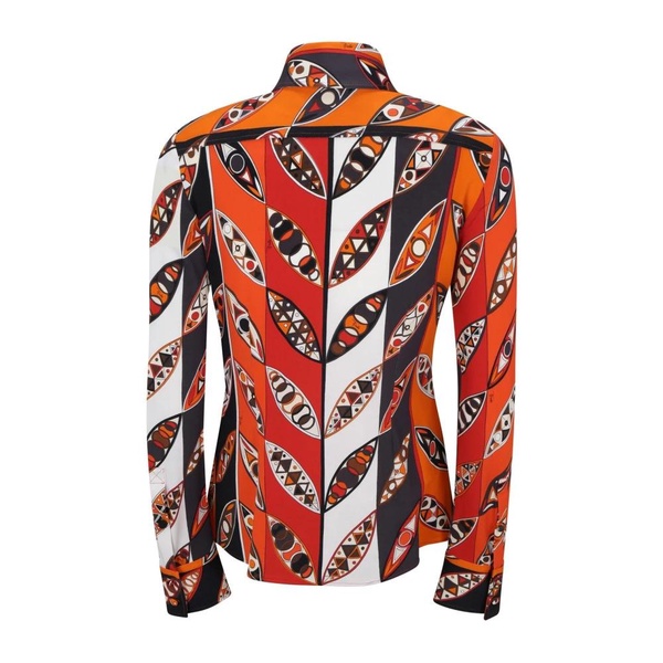 PUCCI Girandole-Printed Long-Sleeved Buttoned Shirt