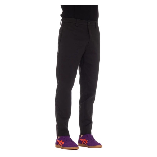 Black Baggy Chino Trousers