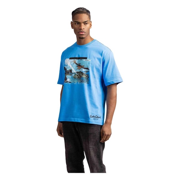 Icarius Mens Blue T-Shirt - Casual and Trendy