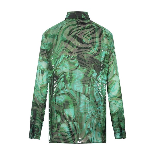 Green Malachite Satin Shirt