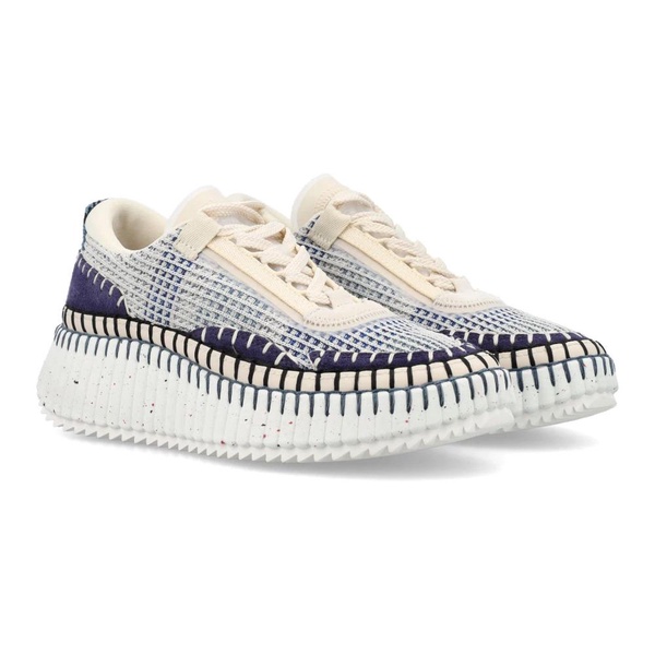 CHLOÉ Cosmic Blue Lace-Up Sneakers