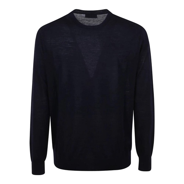 Navy Round Neck Pullover Sweater