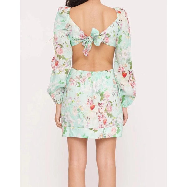 Floral Cut-Out Mini Dress