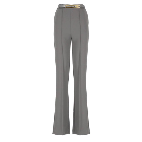 Grey Side Zip Pants with Belt