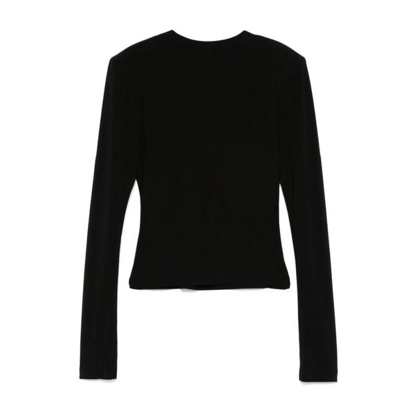 Black Sweater with Shoulder Pads