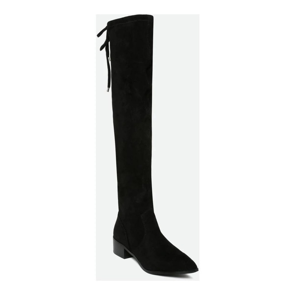 Suede High Boot Black