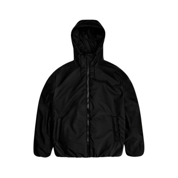 Waterproof Black Jacket with Adjustable Hood