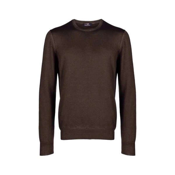 Brown Crewneck Wool Sweater