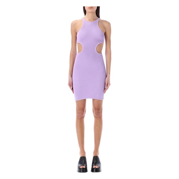 Lilac stretch nylon Ele mini dress