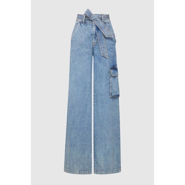 Cargo Jeans with Wide Leg and Removable Belt