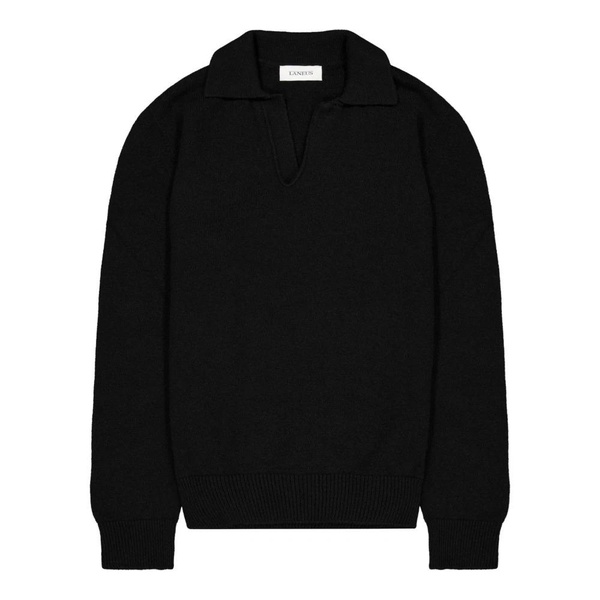 Long Sleeve Knit Polo Sweater