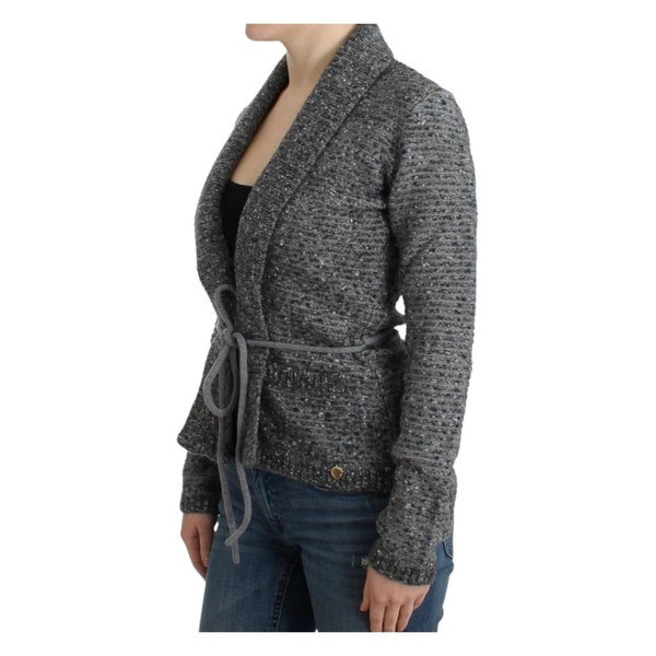 Elegant Grey Knit Jacket