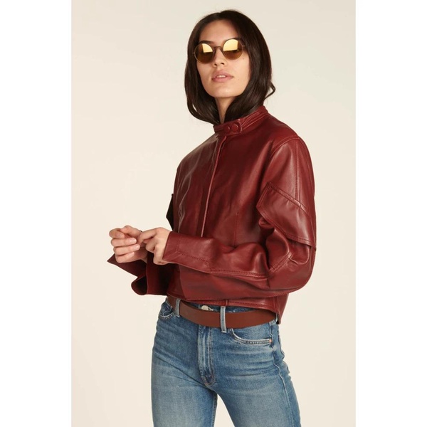 Bordeaux Leather Jacket