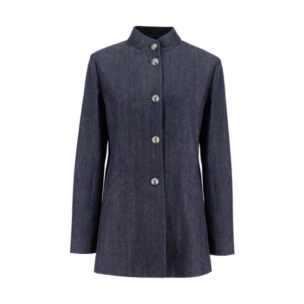 Blue Indaco Long Jacket - Womens Clothing