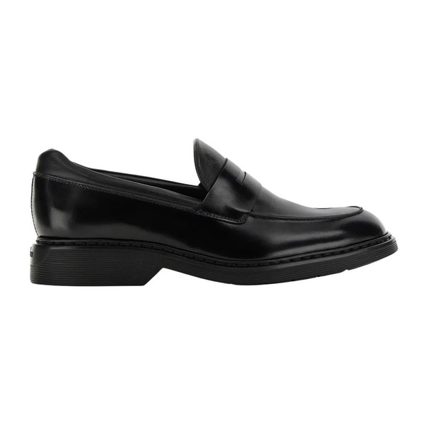 Black Flat Loafers for Men