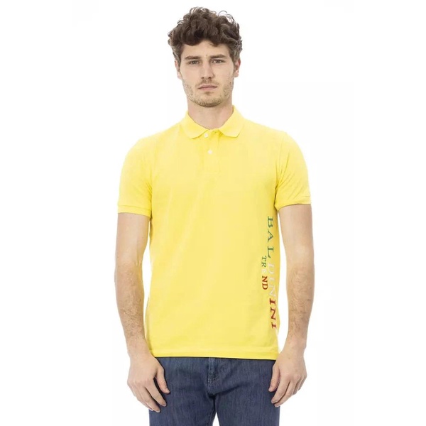 Trendy Yellow Cotton Polo Shirt