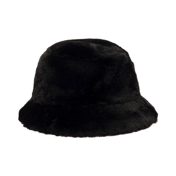 Low Brim Black Faux Fur Hat