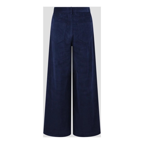 Ribbed high waist wide leg trousers