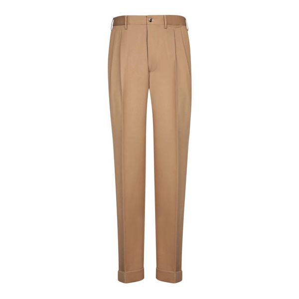 Beige Tailored Trousers for Men